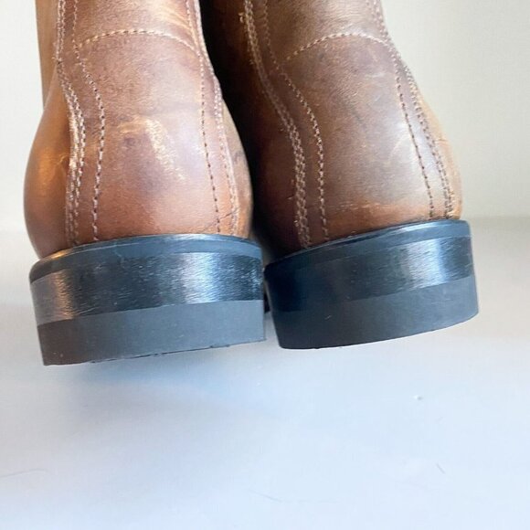 NEW Deadstock Vintage Brahma Brown Leather Lace up Boots Made in Canada 8C - Picture 7 of 9